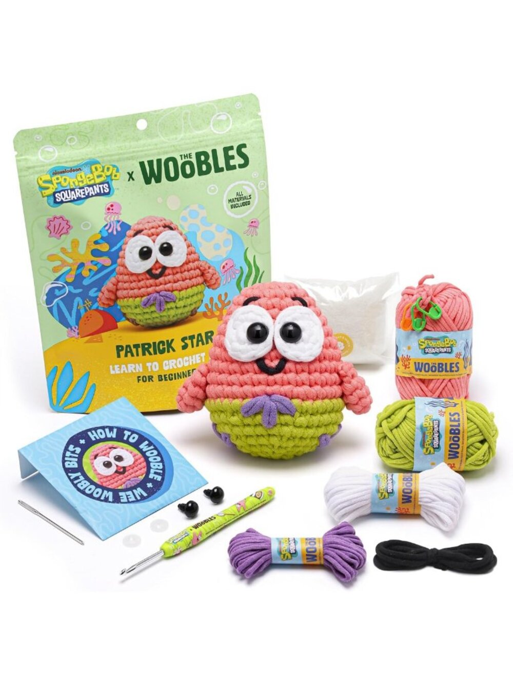 The Woobles Spongebob Crochet Kit for Beginners (Patrick Star)